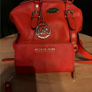 Michael Kors Bedford pebble leather satchel